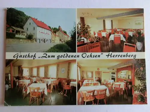 Alte AK Herrenberg Gasthof zum Goldenen Ochsen [D683]