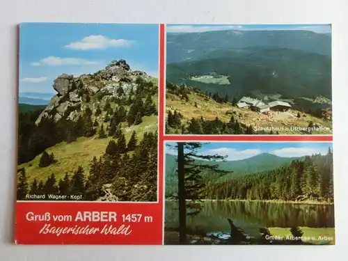 Alte AK Arber Bayerischer Wald Mehrbildkarte [D736]