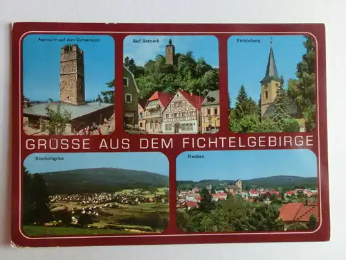 Alte AK Fichtelgebirge Bad Berneck Neubau Fichtelberg [D738]