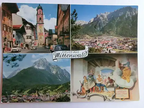 Alte AK Mittenwald Mehrbildkarte [D918]