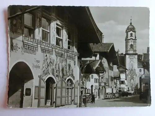 Alte AK Mittenwald Obermarkt Pfarrkirche [D922]