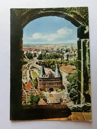 Alte AK Lübeck Holstentor v. Aussichtsturm [D925]