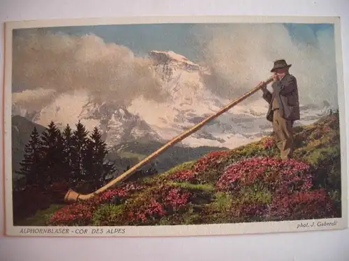 Alte AK Alphornbläser Alphorn Schweiz [F1164]