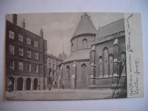 Alte AK London The Temple Church and Cloisters 1912 [F1198]