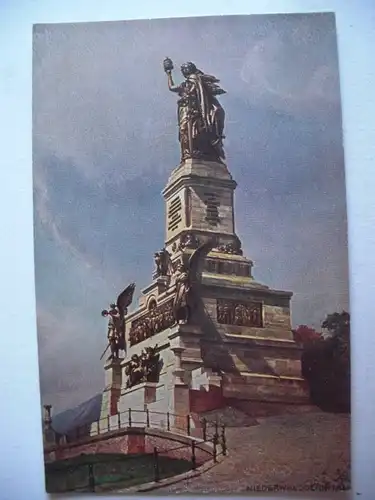 Alte AK Künstlerkarte Niederwalddenkmal um 1920 [F1224]