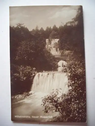 Alte AK Kassel Wilhelmshöhe Neuer Wasserfall 1926 [F42]