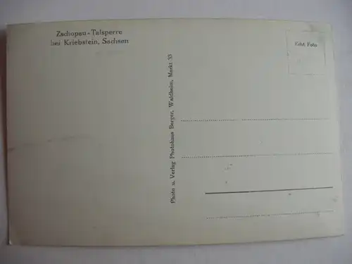 Alte AK Talsperre bei Kriebstein [T249]