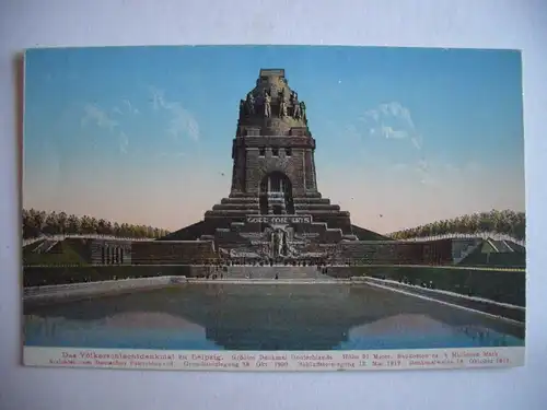 Alte AK Leipzig Völkerschlachtdenkmal um 1920 [T270]