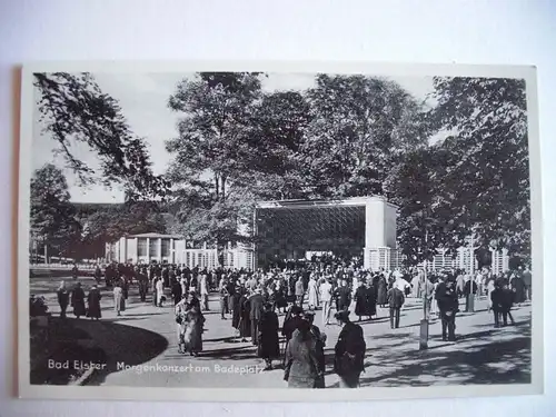 Alte AK Bad Elster Morgenkonzert am Badeplatz [T339]