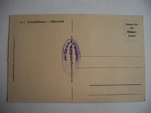 Alte AK Garmisch Partenkirchen Partnachklamm um Schleierfall 1925 [T396]