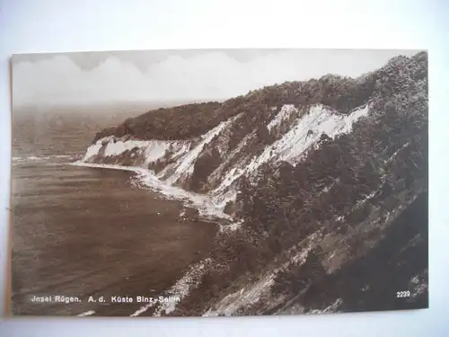 Alte AK Insel Rügen Küster Binz - Sellin 1929 [T457]