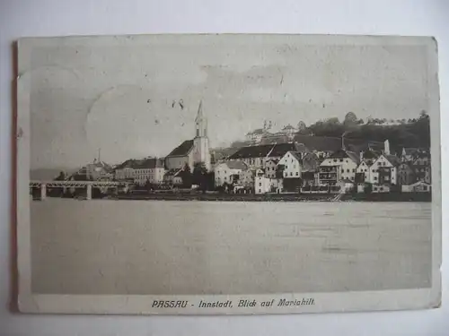 Alte AK Passau Innstadt Blick auf Mariahilf 1916 [T512]