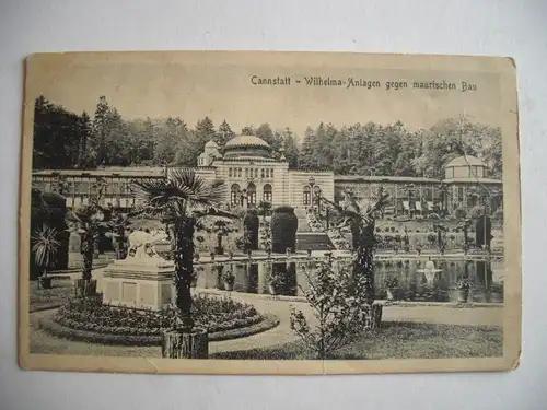 Alte AK Cannstatt Wilhelma Anlagen Zoo 1922 [T73]