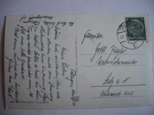 Alte AK Tübingen Neckarpartie Ruderboot Ruderer 1938 [T80]