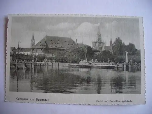 Alte AK Konstanz Hafen Bodensee [T93]