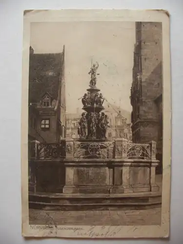 Alte AK Nürnberg Tugendbrunnen um 1910 [T550]