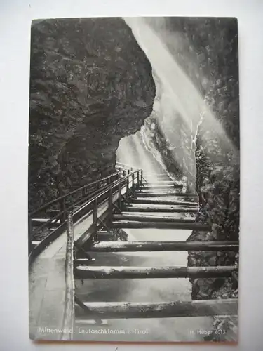 Alte AK Mittenwald Leutaschklamm  [T574]