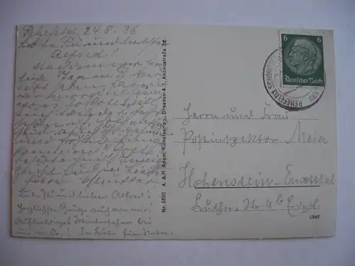 Alte AK Rehefeld Sächsische Schweiz 1936 Landesgrenze [F749]