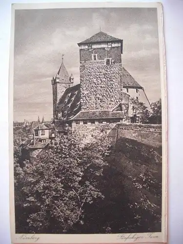 Alte AK Nürnberg Fünfeckiger Turm um 1940 [F794]