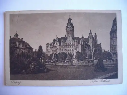 Alte AK Leipzig Neues Rathaus 1927 [F855]