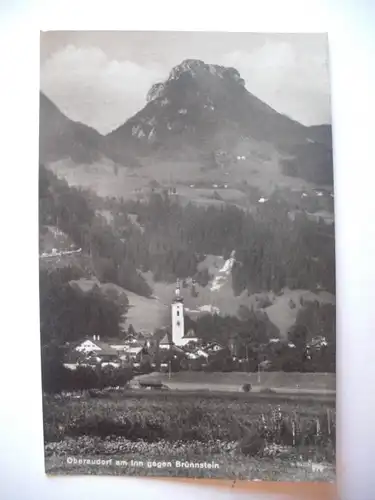 Alte AK Oberaudorf gegen Brünnstein um 1920 [F884]