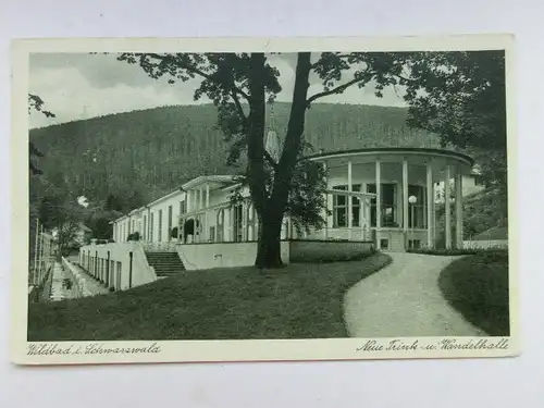 Alte AK Wildbad Schwarzwald Trink und Wandelhalle [aW583]