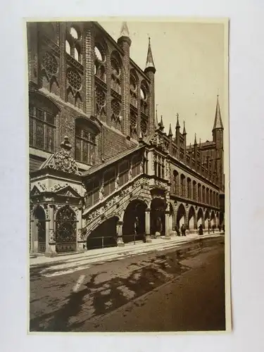 Alte AK Lübeck Rathaus Renaissancetreppe [aW602]