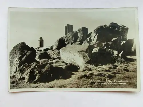 Alte AK Großer Feldberg Fernsehsender Brunhildisfelsen [aW639]