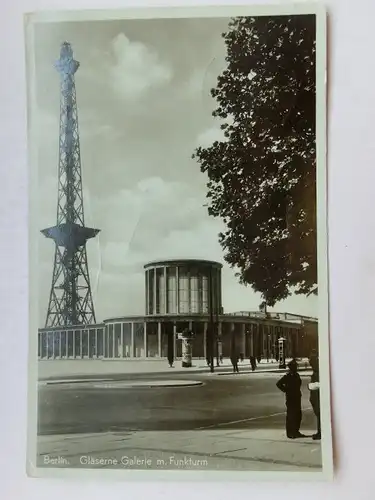 Alte AK Berlin Gläserne Galerie Funkturm [aW642]