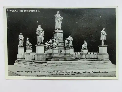 Alte AK Worms Lutherdenkmal Luther Denkmal [aW649]