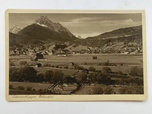 Alte AK Mittenwald gegen Wetterstein [aW675]