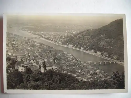 Alte AK Heidelberg Blick vom Rindenhäuschen [P557]