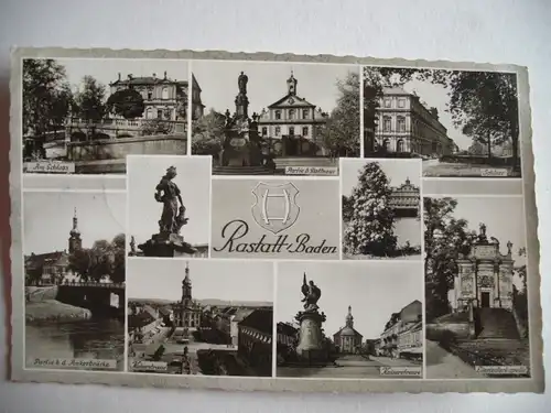 Alte AK Rastatt Baden Mehrbildkarte [P572]