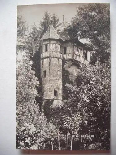 Alte AK Fotokarte Maulbronn Faustturm [P577]