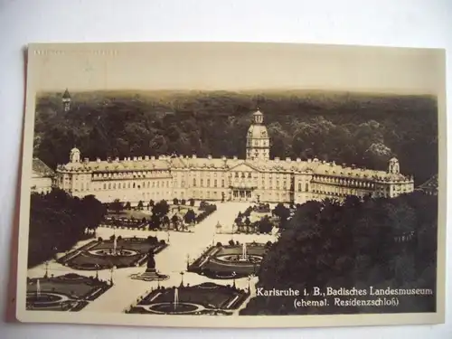 Alte AK Karlsruhe ehem. Residenzschloss 1931 [P583]