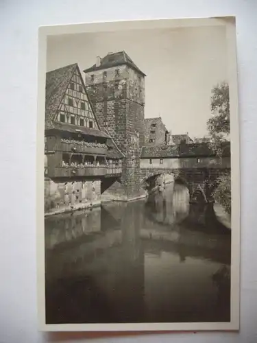 Alte AK Nürnberg Henkersteg Wasserturm Weinstadel [P602]