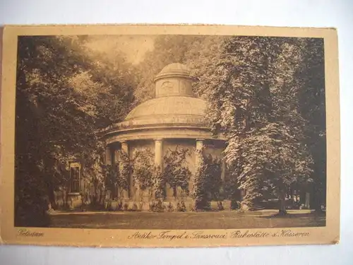 Alte AK Potsdam Antiker Tempel Ruhestätte [P646]