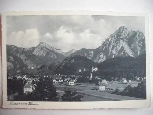 Alte AK Füssen von Westen [P671]