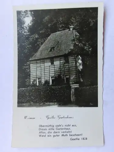 Alte AK Weimar Goethes Gartenhaus [aW741]