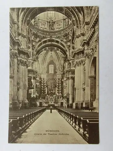 Alte AK München Inners Theatiner Hofkirche [aW758]