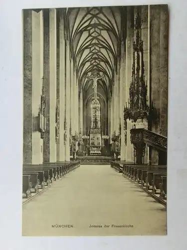 Alte AK München Inneres der Frauenkirche [aW780]