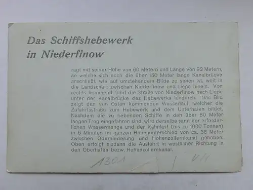 Alte AK Schiffshebewerk Niederfinow (seitlich beschnitten ?) [aW830]