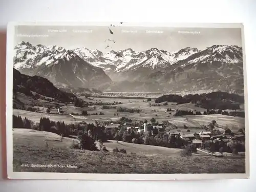 Alte AK Schöllang Fischen Allgäu 1940 [P45]