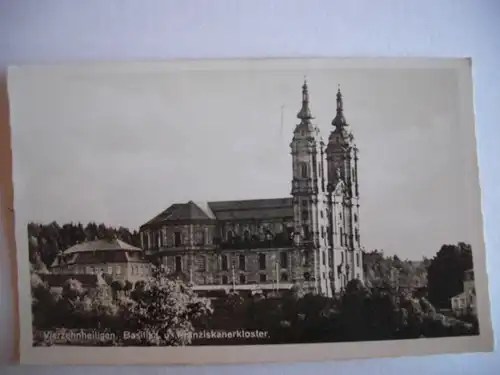 Alte AK Vierzehnheiligen Basilika Franziskanerkloster [P78]