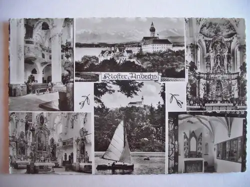 Alte AK Kloster Andechs Mehrbildkarte [P80]