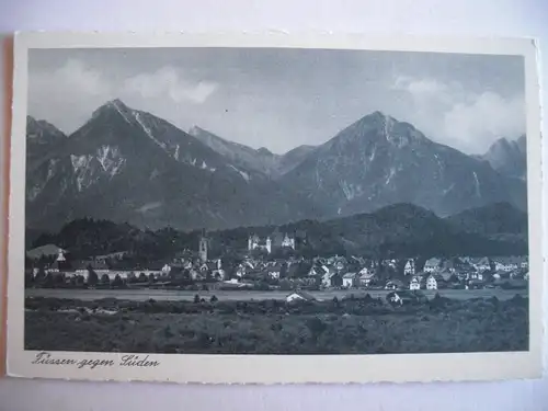 Alte AK Füssen gegen Süden   [P96]