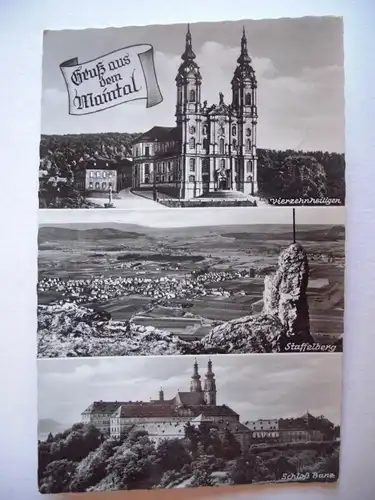 Alte AK Maintal Staffelberg Schloß Banz Vierzehnheiligen [P99]