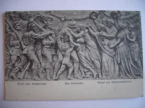 Alte AK Nationaldenkmal Niederwald Relief Rüdesheim [P121]