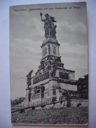 Alte AK Rüdesheim Nationaldenkmal Niederwald 1922 [P129]