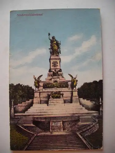 Alte AK Rüdesheim Nationaldenkmal Niederwald 1929 [P130]